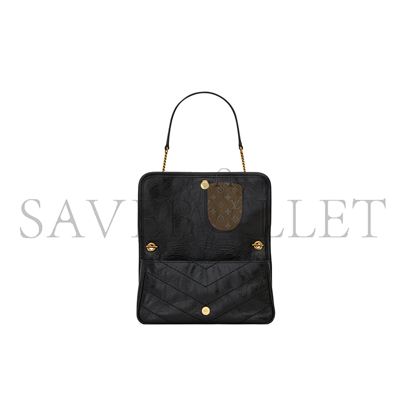 YSL NIKI CHAIN POUCH IN VINTAGE LEATHER A00FP70EN071000 (20*11*3cm)